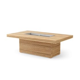 LOUVRE RECTANGULAR FIREPLACE COFFEE TABLE