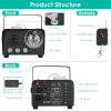 Fog Machine with Disco Ball RGB Lights 600W 6000CFM Smoke Machine with 8 Colorful Lighting Effects Wireless Remote Control for Party Wedding Stage Hal
