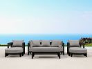 SET-171-AL 6-PC CORONADO ALUMINUM DEEP SEATING SET