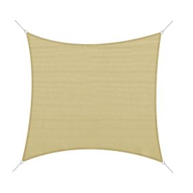 Outsunny 24x24ft Square Sun Shade Sail UV Resistant Outdoor Patio Canopy Durable Sand