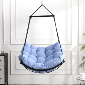 Hammock Chair Swing with Cushion - Outdoor Indoor Hanging Hammock Chair for Patio, Porch, Bedroom, Garden, Courtyard