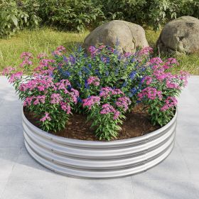 47.24*11.4" Tall Round Raised Garedn Bed,Metal Raised Beds for Vegetables, Outdoor Garden Raised Planter Box