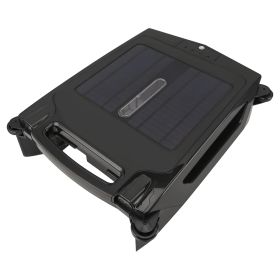 Solar Powered Robotic Pool Skimmer Automatic Swimming Pool Surface Cleaner with 2 Cleaning Modes Dual Charging Methods IPX7 Waterproof 1937sq.ft Cover