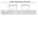 BAHAMA 42" SQUARE DINING TABLE