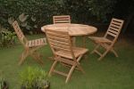 ANDREW BUTTERFLY FOLDING 5-PC DINING SET.